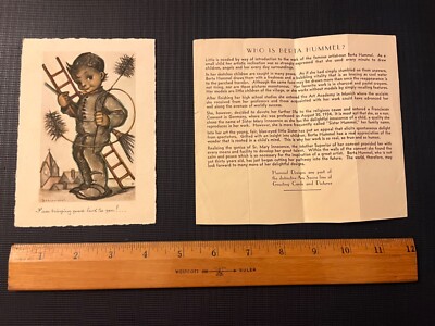 ARS SACRA BERTA HUMMEL PRINT NR. 4615 WITH HUMMEL BIO BIOGRAPHY
