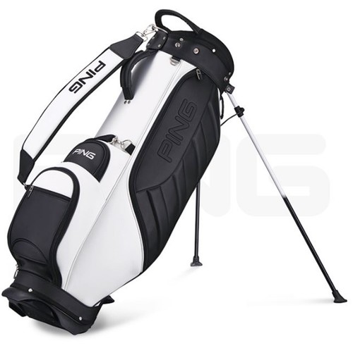 Ping 2023 STAND T20 Men's Golf Stand Bag 9inch 4Way 3.6kg PU/PE - White/Black - Picture 2 of 8