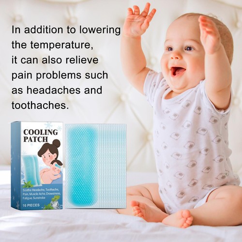 16x Cooling Gel Patch For Fever Cold Pain Cold Cooling Sticker Pad For Kid Adult - Picture 3 of 12