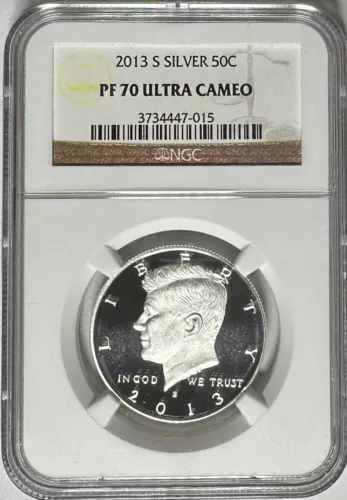 2013-S Silver Proof Kennedy Half Dollar - Grade PF 70 Ultra Cameo by NGC