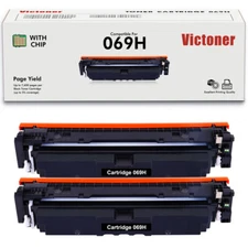 VICTONER 069H Black Toner Cartridge Compatible with Canon C069H 5098C001 - 2PK