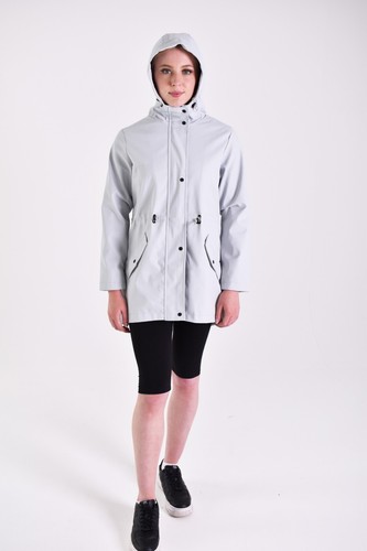 Women's Casual Premium Water Resistant Rubber Rain Parka. Outdoors, Plus Sizes. - Picture 7 of 34