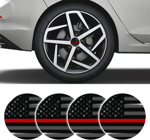4PCS Car Wheel Center Caps Stickers, Center Caps for Rims, 3D Wheel Hub Cap 56Mm - Picture 7 of 12