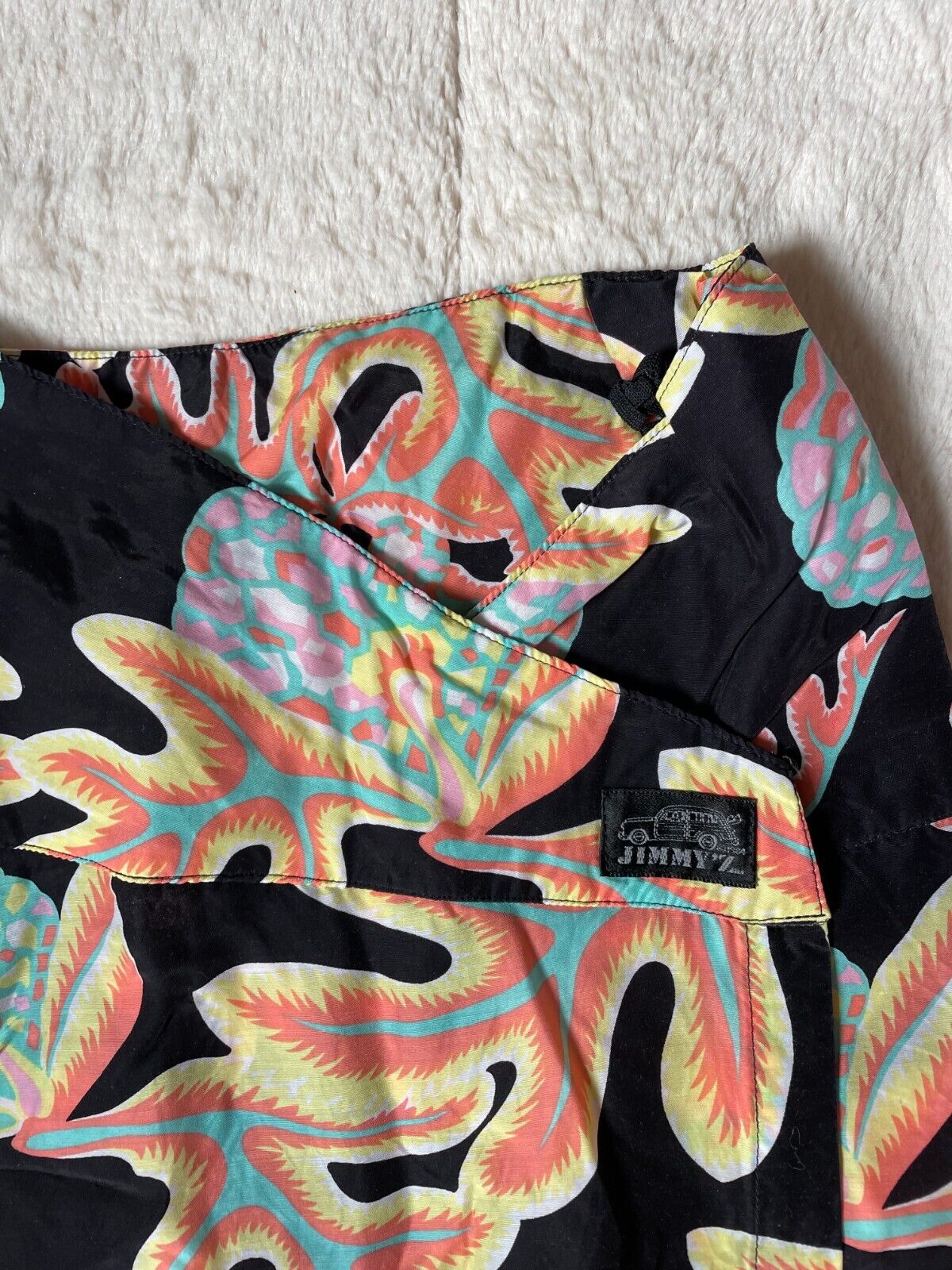 Vintage 1980's Jimmy'Z Womens Wrap Skirt Tropical… - image 3