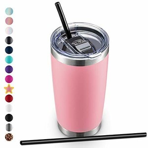 Download ALOUFEA 20oz Stainless Steel Tumbler with Lid and Straw ...