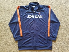Vintage Nike Air Jordan Blue Orange Track Suit Tracksuit Sweatshirt Mens XL L