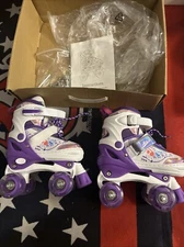 HIKOLE Light Up Roller Skates for Girls Size USA 10c-13c MINT