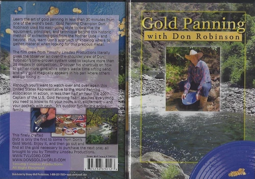 Gold Panning with Dan Robinson Equipment Principles Techniques DVD NEW