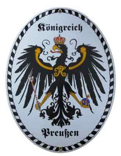 Gro&szlig;es Grenzschild Preu&szlig;en K&ouml;nigreich Friedrich der Gro&szlig;e  28,5 x 37,5 cm