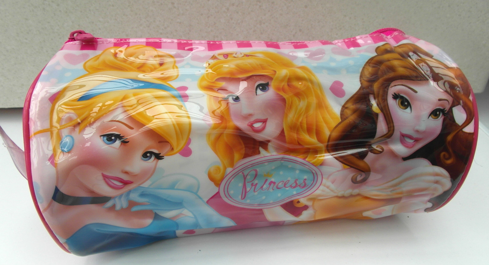 Disney PRINCESS - Round Jumbo Pencil Case with Zip - Size approx: 22x11.5 cm