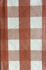 Var Size Shades of Autumn Brown Gingham Check Vinyl Flannel Tablecloth by Elrene