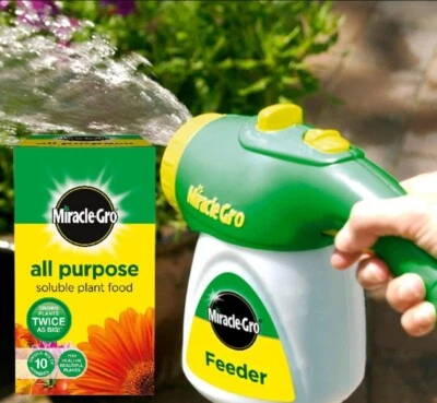 Miracle Gro Feeder & Soluble Plant Feed All Purpose 500g Garden Hose Spray Set