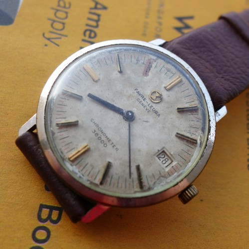 Rare Vintage Men FAVRE LEUBA Manual Winding Wrist Watch Chronometer 36000 Swiss - Picture 5 of 5