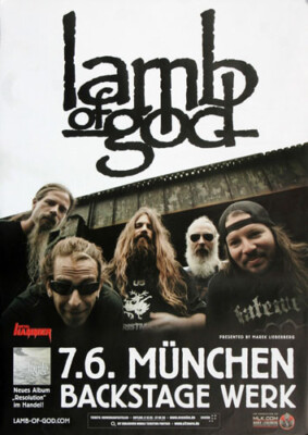 Lamb of God - Resolution , München 2012 | Konzertplakat | Poster