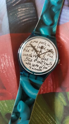 Swatch Artist Special GG138 Blue Pasta by Miralda in specific packaging + print
