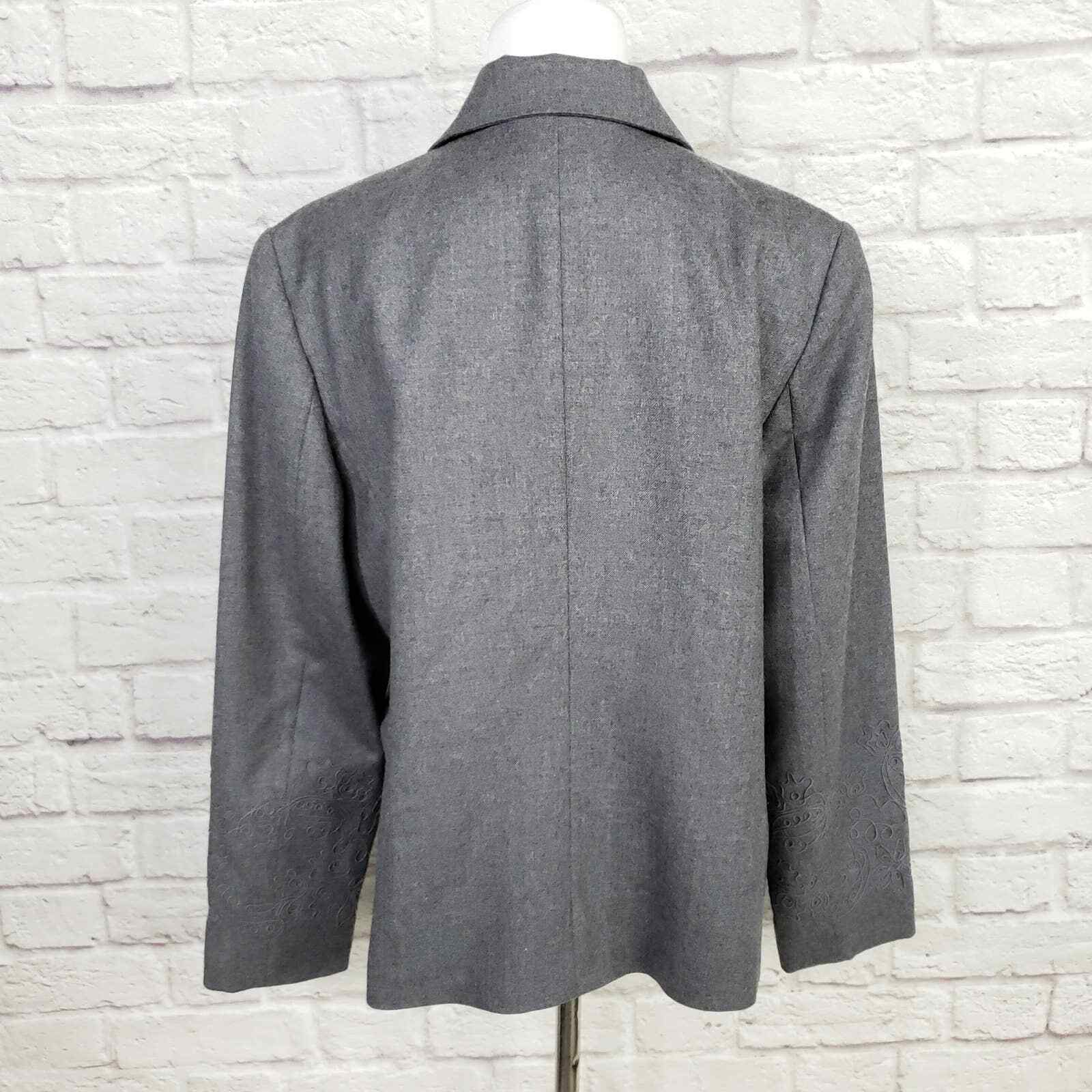 Pendleton Gray Wool Blazer Jacket Embroidered Sou… - image 7