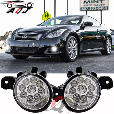 2x New Bumper White LED Fog Light Lamp Driver For NISSAN QASHQAI 2017-2019 US