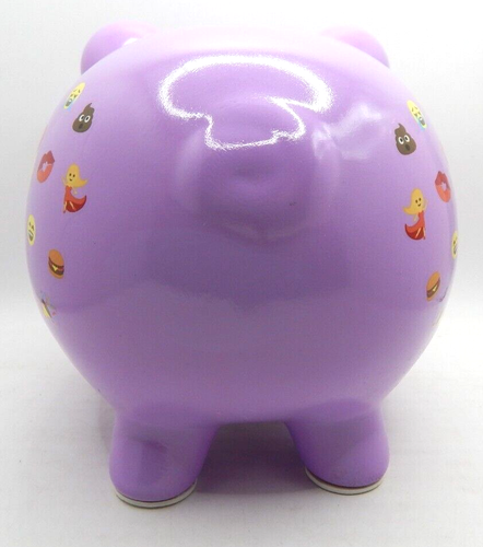 Piggy Bank Ceramic Pottery Hand Made 8" Size Pink Emoji Pot Belly Pig - Picture 7 of 8