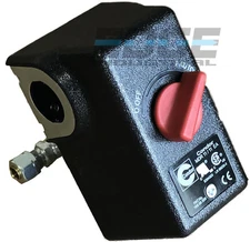 HEAVY DUTY CONDOR USA PRESSURE SWITCH, 26AMP, 11GA2E, 100/125 PSI,1/4" FNPT,DPST