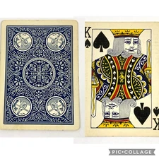 (1j) One Single Swap Playing Card Art King Spades WIDE Penny Farthing Bike