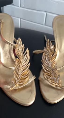 Roberto Cavalli Gold Sandlals Size EU 36 - Video 1 of 1