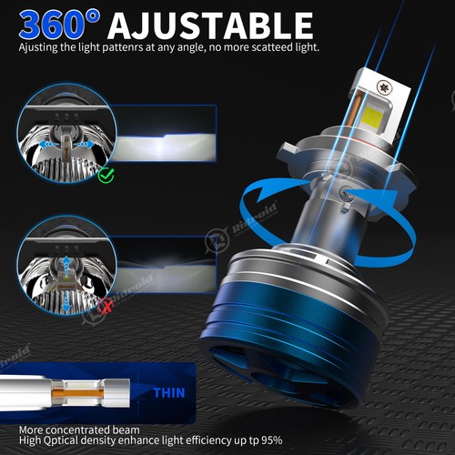 For Chevy Silverado 1999-2002 Tahoe 2000-2006 6X LED Headlights Lights Bulbs Kit - Foto 9 di 22