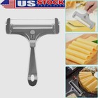 Adjustable Stainless Steel Cheese Slicer - Kitchen Tool with Wire Cutter