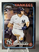 Jasson Dominguez Rookie RC 2024 Topps Chrome Baseball Card #89 New York Yankees. rookie card picture