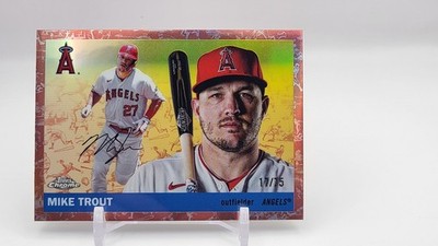 2025 Topps Chrome Platinum Mike Trout Toile Rose Gold Refractor /75