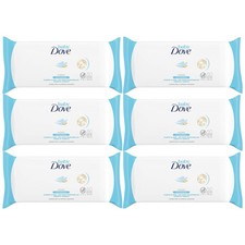 Dove Rich Moisture Baby Wipes Hypoallergenic 0 Alcohol, 50 Sheets Pack of 6 