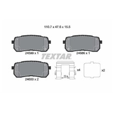 Satz Bremsbeläge Bremsklötze hinten für Hyundai IX55 | 608733