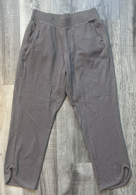 Pact Sweatpants Womens Medium Brown Organic Cotton Crop Pull On Lounge Comfort