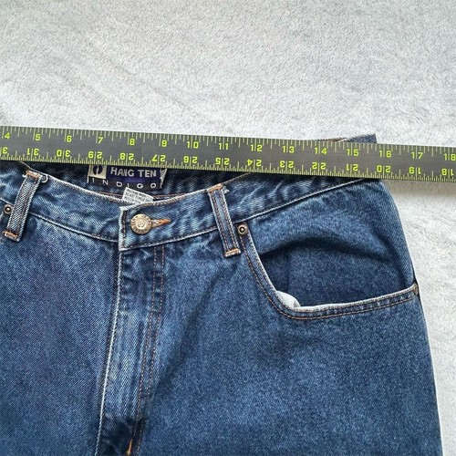 Pantalones de mezclilla para hombre Hang Ten calce relajado azul talla 32x32 cremallera mosca 5 bolsillos - Imagen 5 de 7