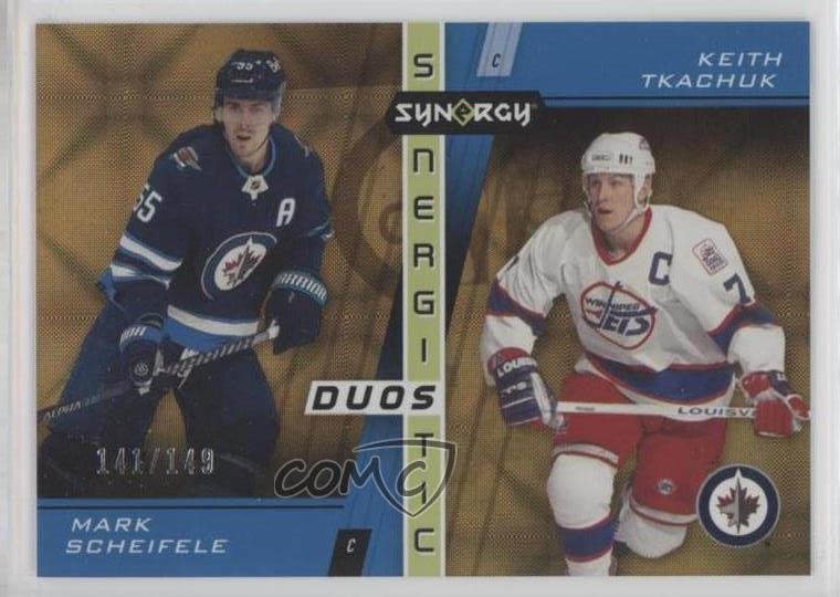 2021 Upper Deck Synergy Gold 141/149 Mark Scheifele Keith Tkachuk #SD-7 HOF 12v7