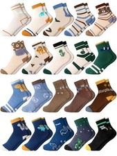 Pair Cartoon Socks for Boys Toddler Car Dinosaur 9-13 Years 20 Adorable