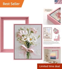 Floater Frame for 8x10 Canvas Paintings 2 Pack Pink Minimalist Wall Decor