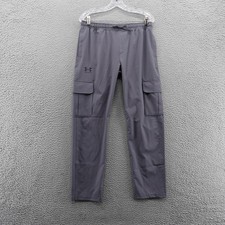Under Armour Boys Icon Woven Cargo Pants Gray Youth XL NEW