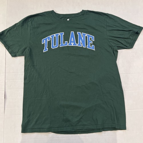 NWOT Authentic Tulane University Green Wave Logo Fanatics Shirt Large Green