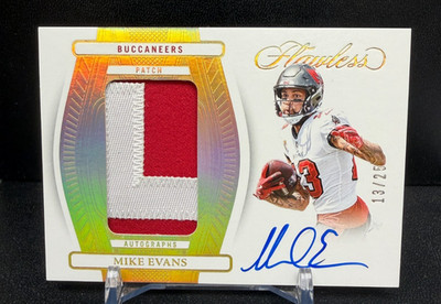 2024 Panini Flawless Mike Evans Patch Auto 13/25 "Jersey #" - Bucs