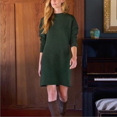 Frank & Eileen Izzie Sweatshirt Sweater Party Dress Green Women Sz Medium