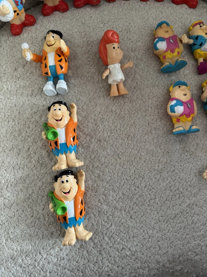 Винтажный 90-х McDonald's Flinstones фрукты галечные фигурки лот из 15 - Изображение 2 из 4
