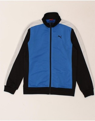 Puma Jungen Trainingsanzug Oberteil Jacke 11-12 Jahre Large blau Colourblock BQ10