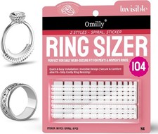 Silicone Ring Size Adjuster for Loose Rings, 104-Piece Invisible Ring Guard Kit