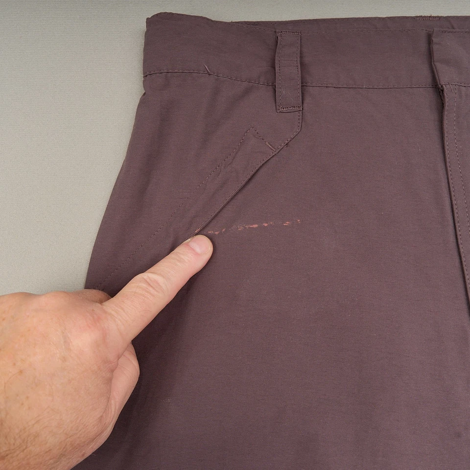 ALO All That Cargo Pocket Pants Women XS Plum Waist Zip Pockets Adjustable Waist - Image 2 of 4