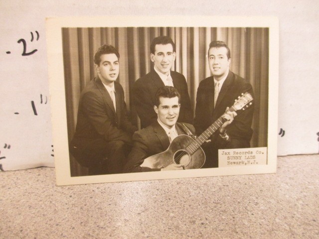 SUNNY LADS doo wop 1950s promo fan club card photo Jax records That's My Desire