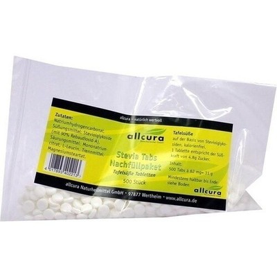 STEVIA TABS Nachfüllpacket, 500 St PZN 07796031