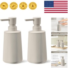 Elegant Striped Hand Soap Dispenser Set - Perfect for Bathrooms  Kitchens