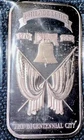 Philadelphia Bicentennial City Bell/Flag Bar 1 Troy oz .999 Silver Madison Mint