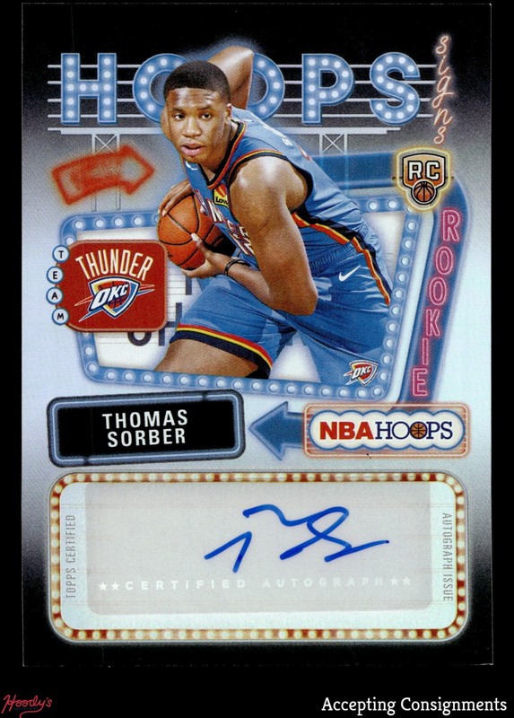 2025-26 Hoops Rookie First Signs #HFSTS Thomas Sorber ROOKIE AUTO RC THUNDER