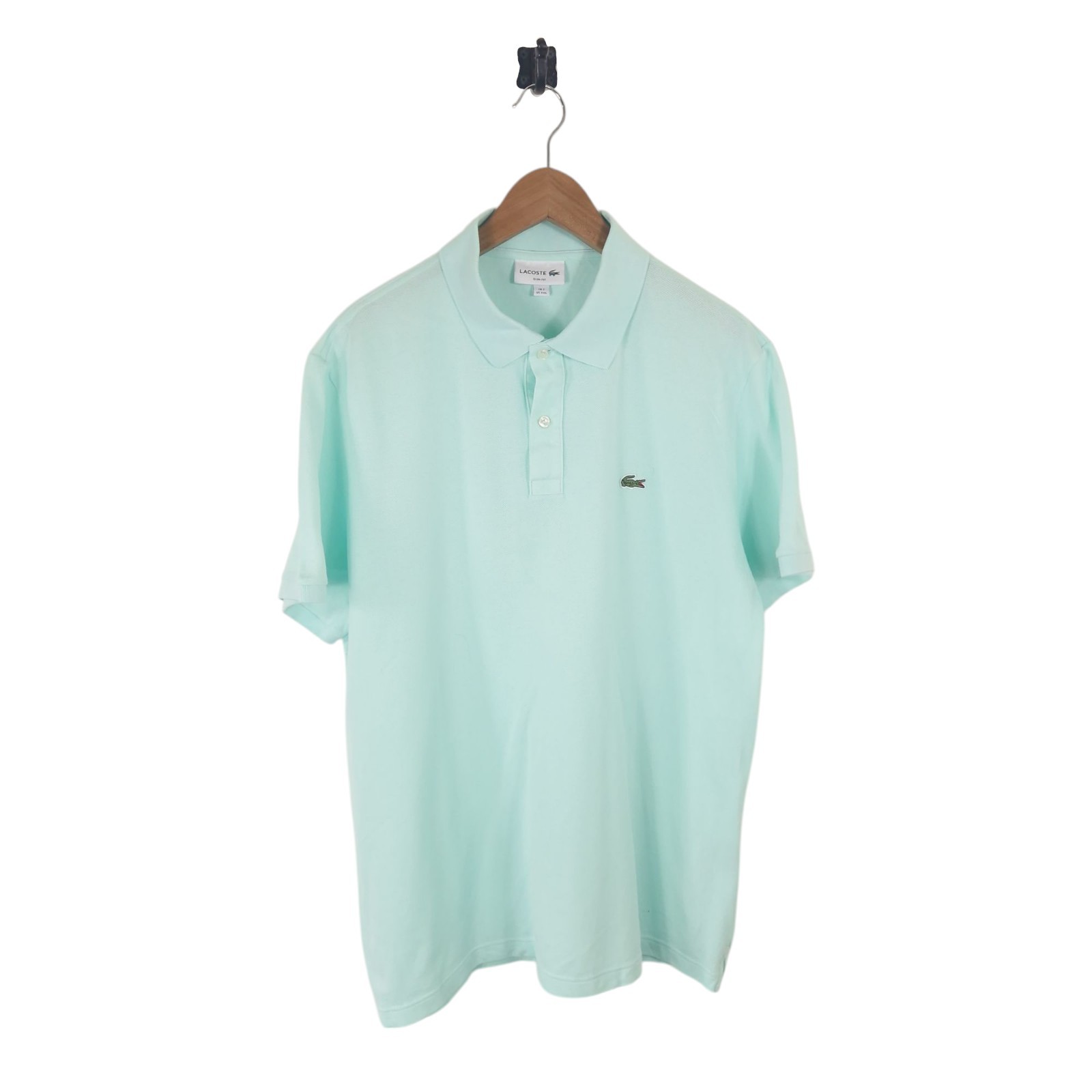 Mens Lacoste Polo Shirt Mint Green 2XL XXL Slim Fit